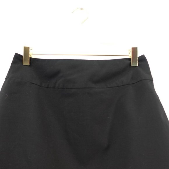 Womens Skirt Size 6 Black Wool Mini Straight Pencil Stretch Casual Petite CINTAS - Picture 5 of 8